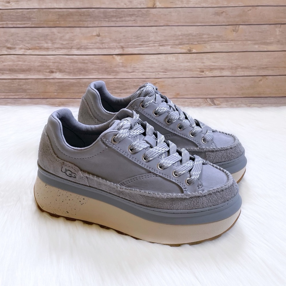 UGG Women's Gray and Tan Platform Sneakers